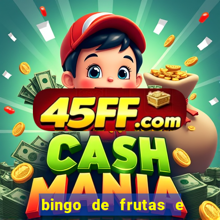 bingo de frutas e legumes para imprimir